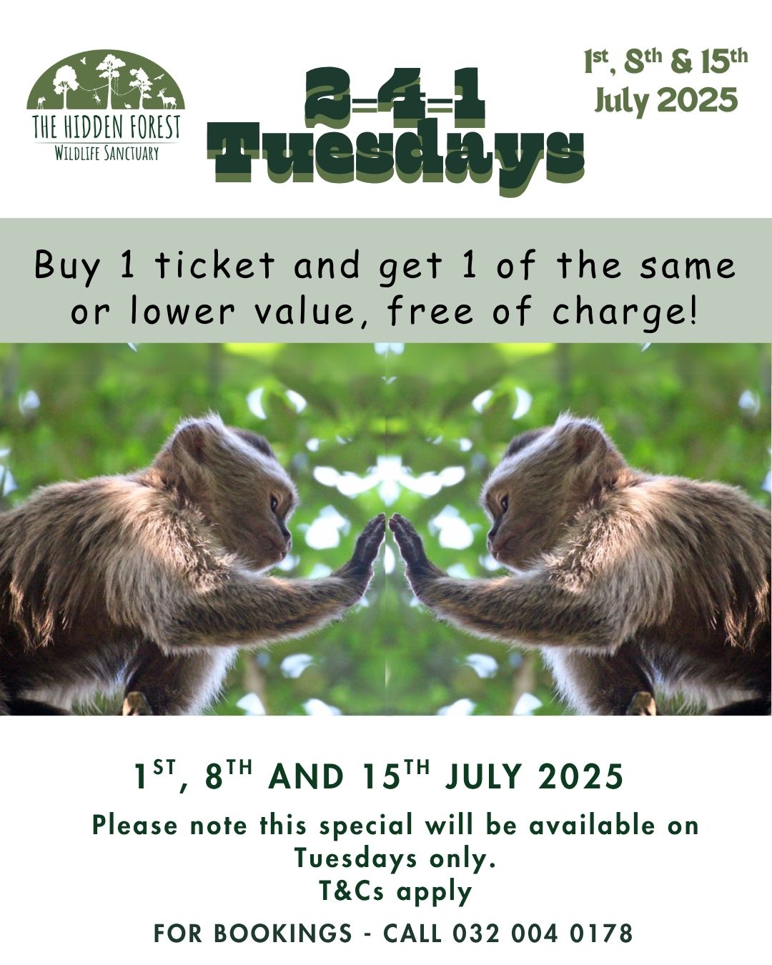 2 for 1 Tuesdays June-July 2025